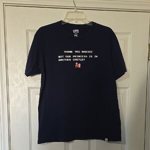 Uniqlo Navy Super Mario T-Shirt - Size MEDOUM